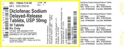 Label 50mg 30ct (Label Diclofenac Sodium Tabs 50mg Bpi(10544 114 30) Actavis(0228 2550 96) Rev1)